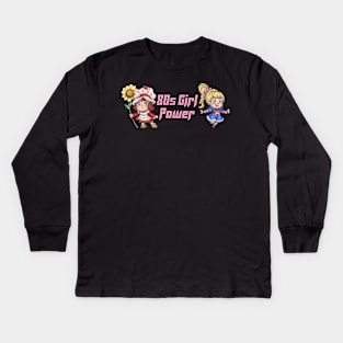 80s Girl Power Kids Long Sleeve T-Shirt